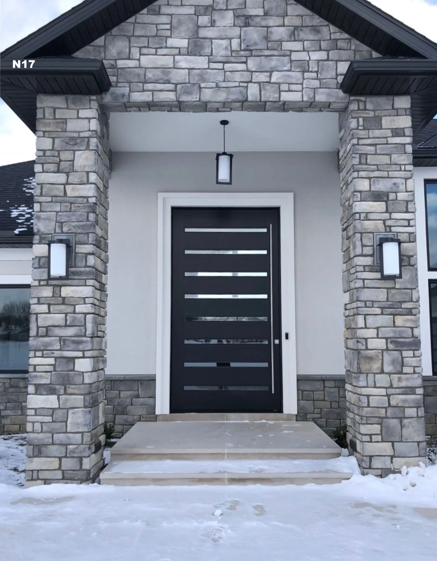 Lassen Pivot Door in Paint Grade Mahogany