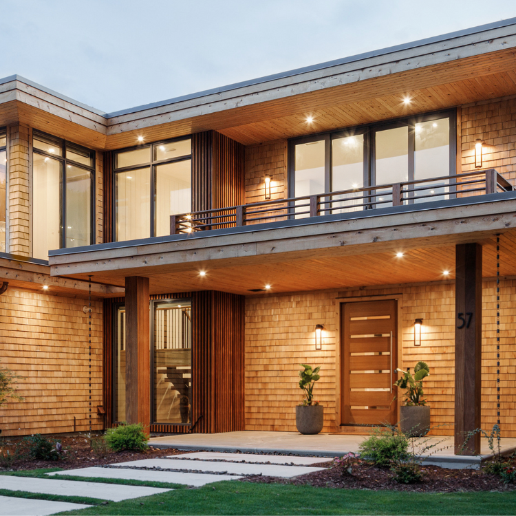 Lassen Mahogany Pivot Door